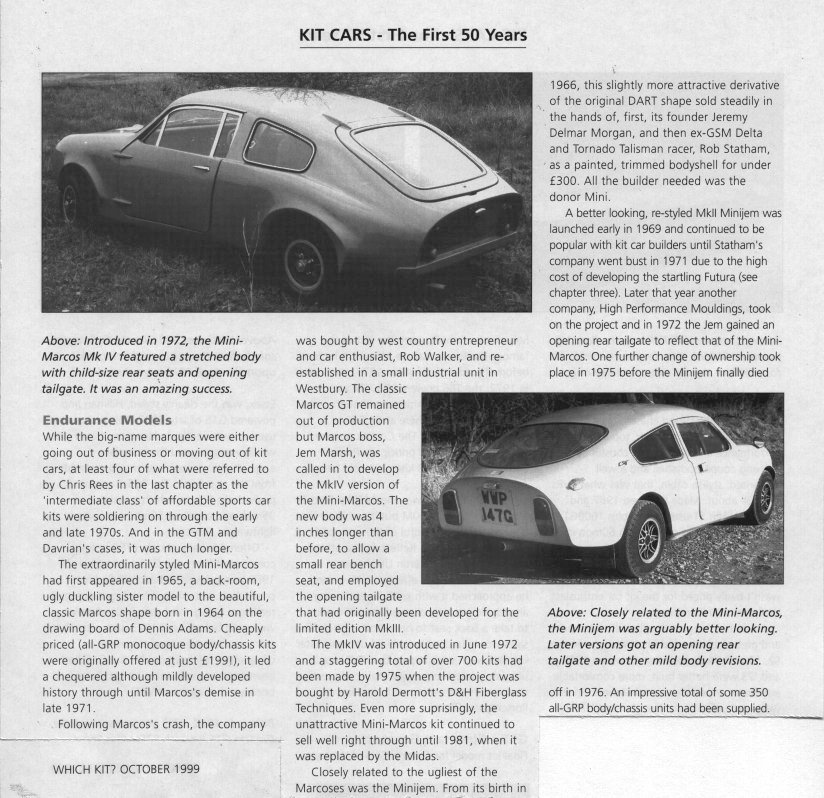 Kit Cars - 1st 50 years